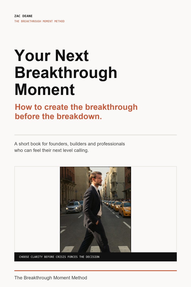 Cover of Your Next Breakthrough Moment by Zac Deane